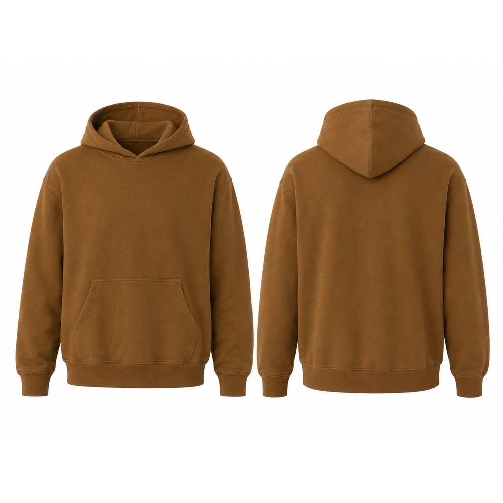 Yeezy Gap Hoodie Brown Double Layer P Heavyweight Cotton Mens M 701377-07 FA21